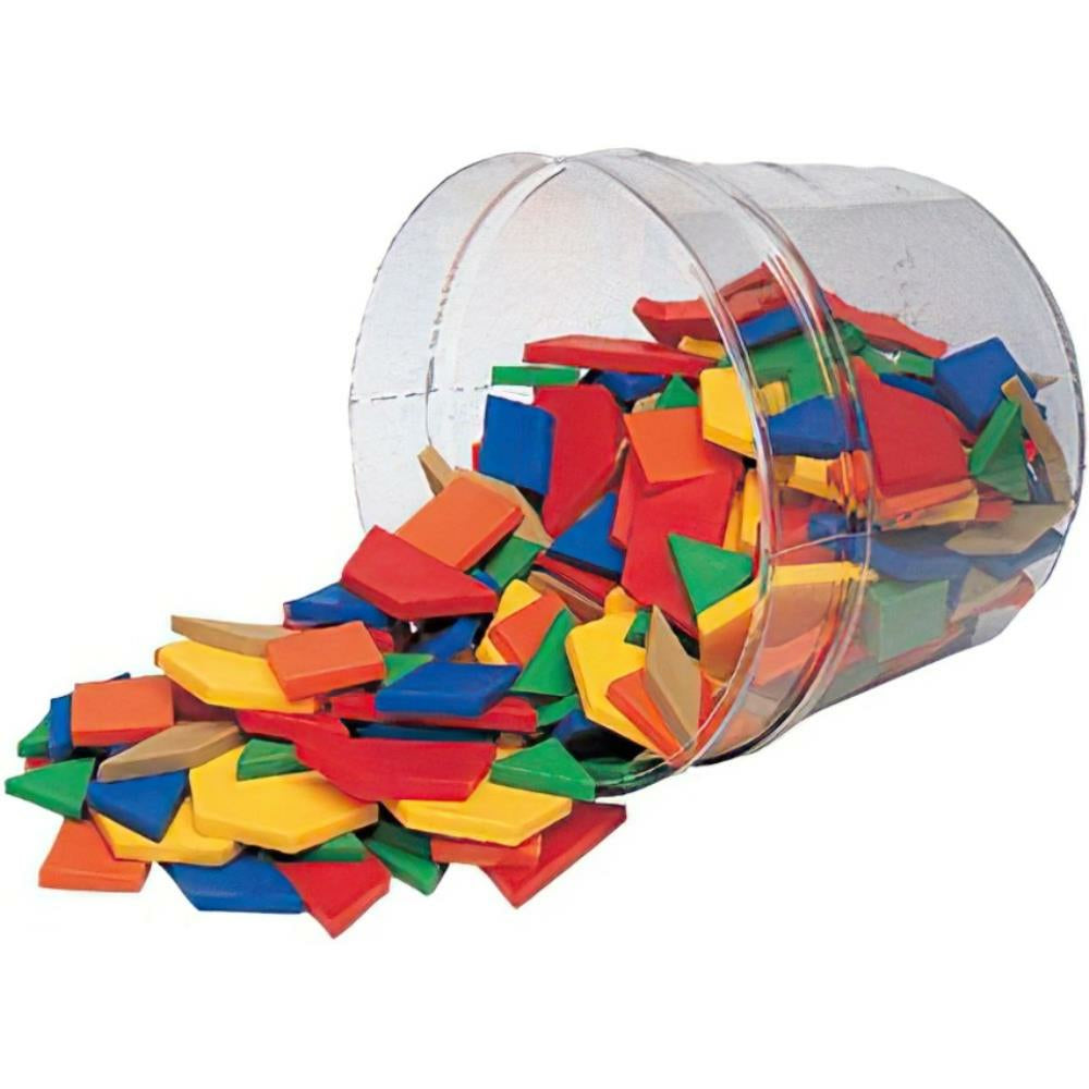 SI Manufacturing Deluxe 1cm Plastic Pattern Blocks - 250 Set