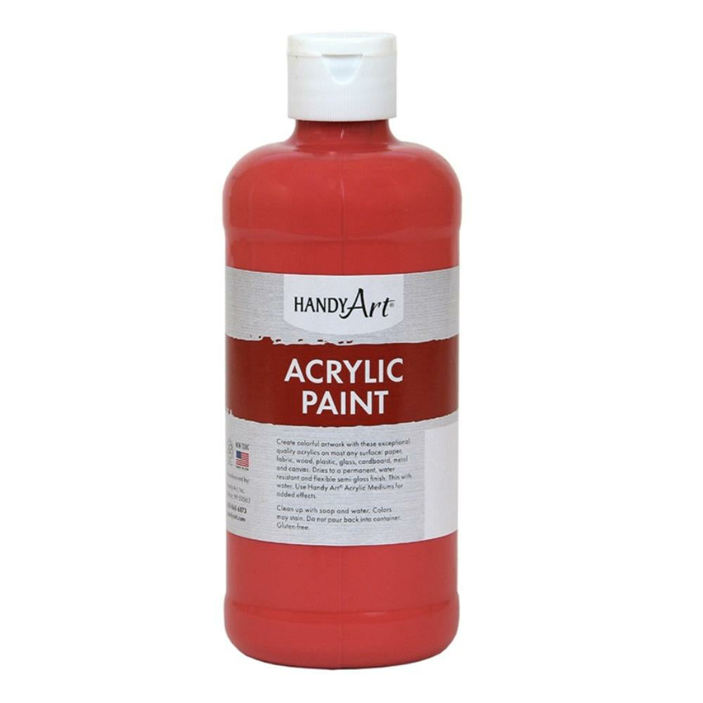 Handy Art Acrylic Paint, Phtalo Red, 473ml.