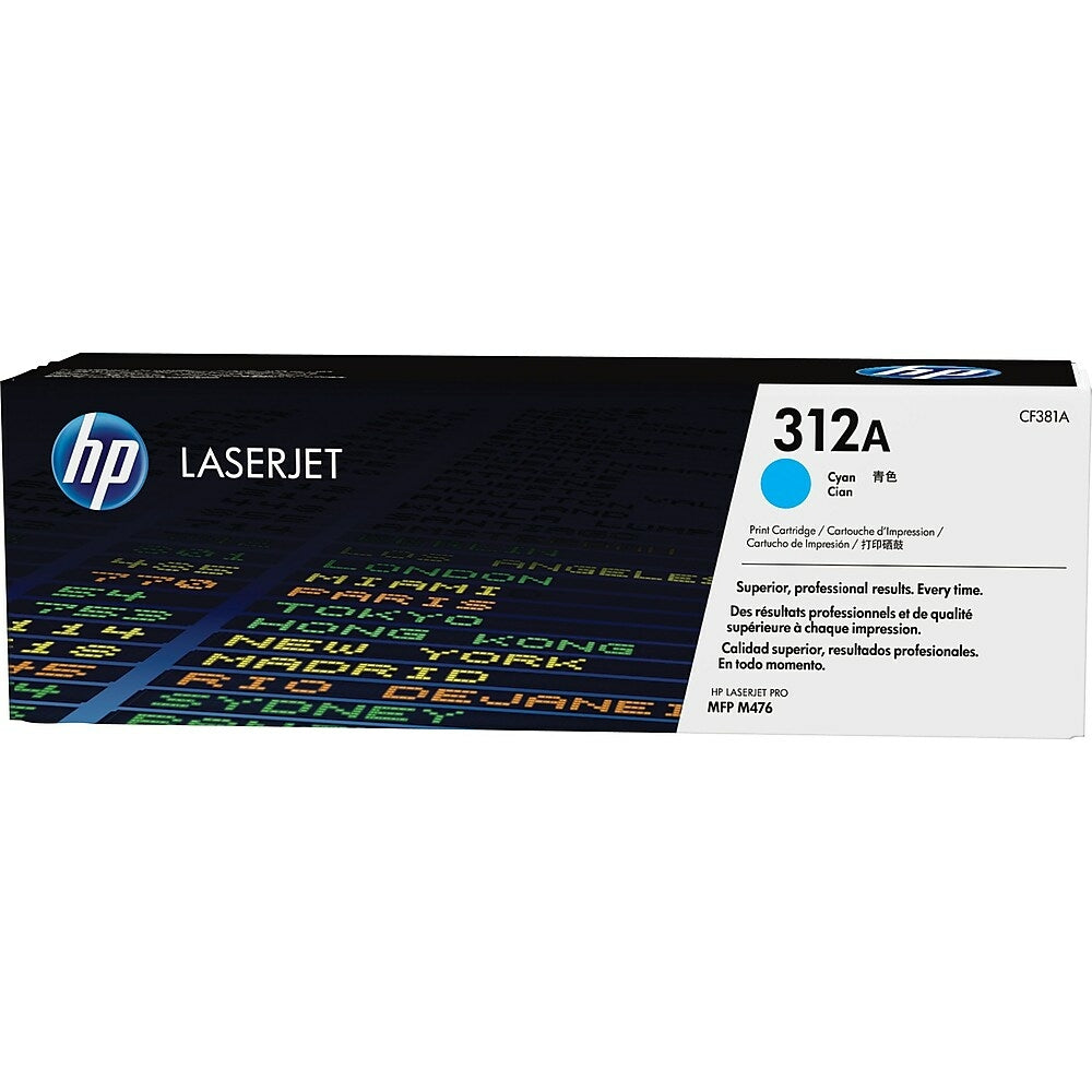HP 312A (CF381A) Cyan Original LaserJet Toner Cartridge