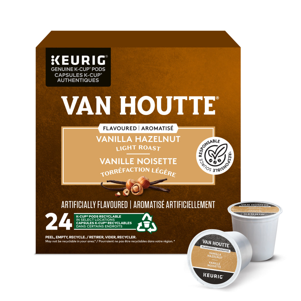 Van Houtte Vanille Noisette - Torréfaction légère - Dosettes de café K-Cup, paquet de 24