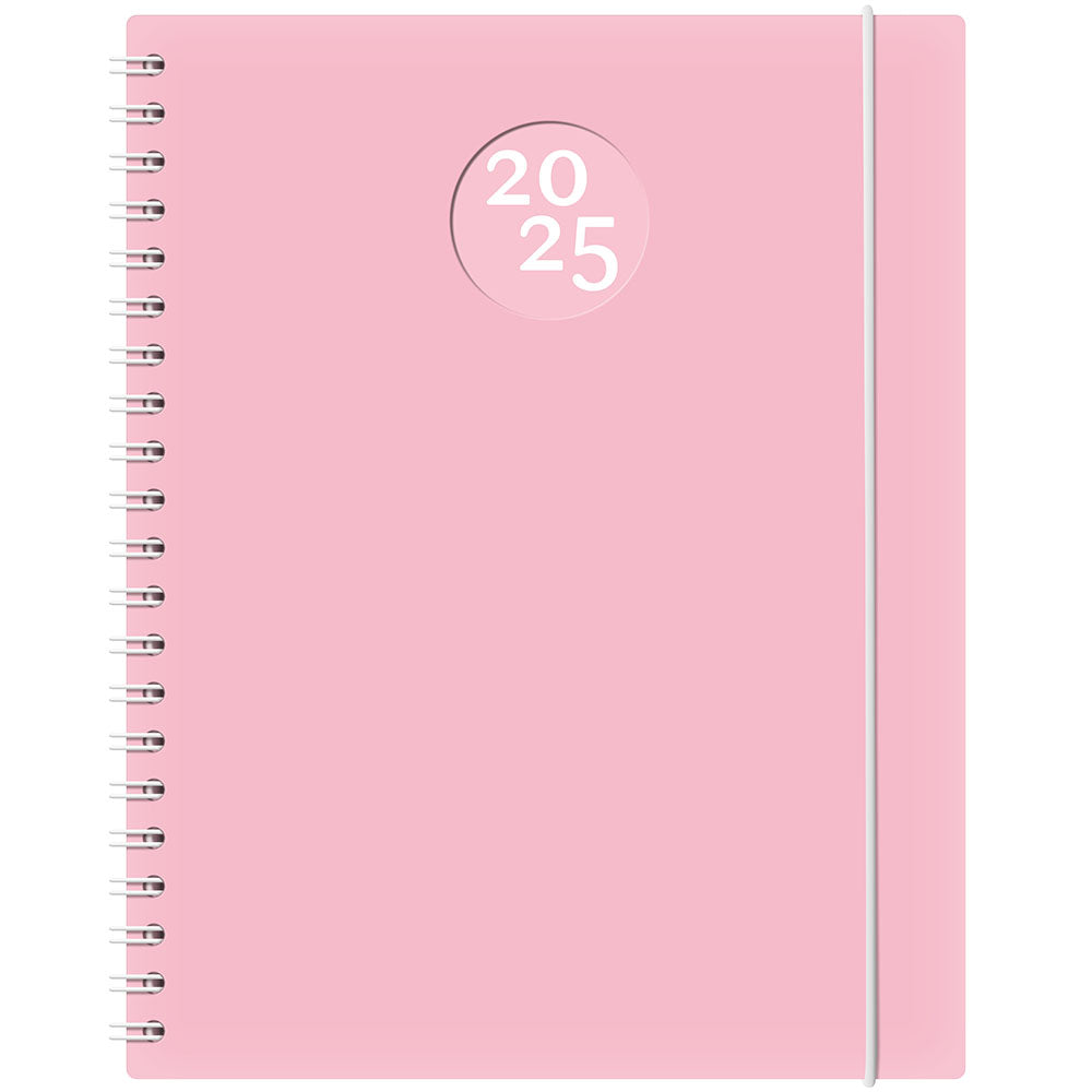 W. Maxwell 2025 Kibo Daily Planner - 8.25" x 11" - Pink - Bilingual