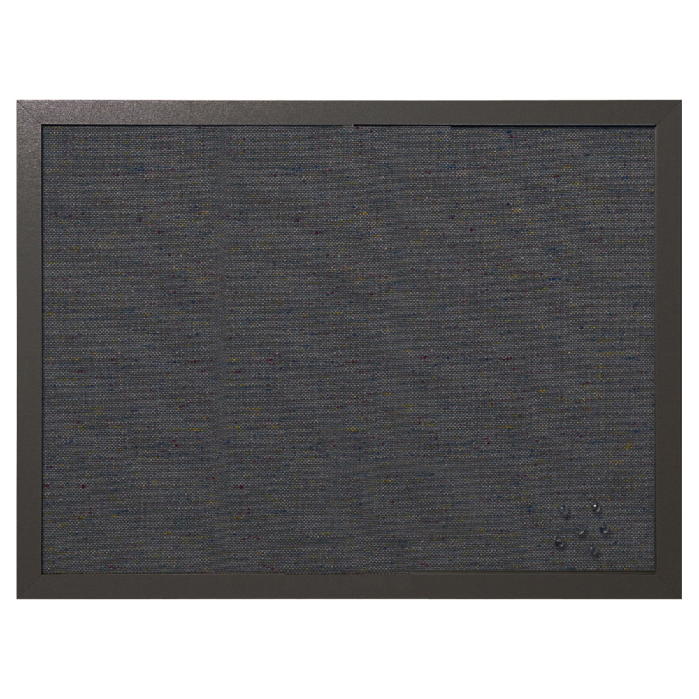 MasterVision Black Fabric Bulletin Board - 18" x 24" - Black Wood Frame