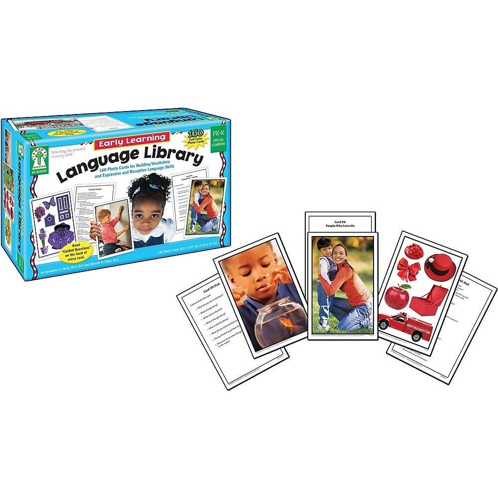 Cartes d'apprentissage pour l'apprentissage précoce des langues de Carson Dellosa Key Education, paquet de 160 (845036)