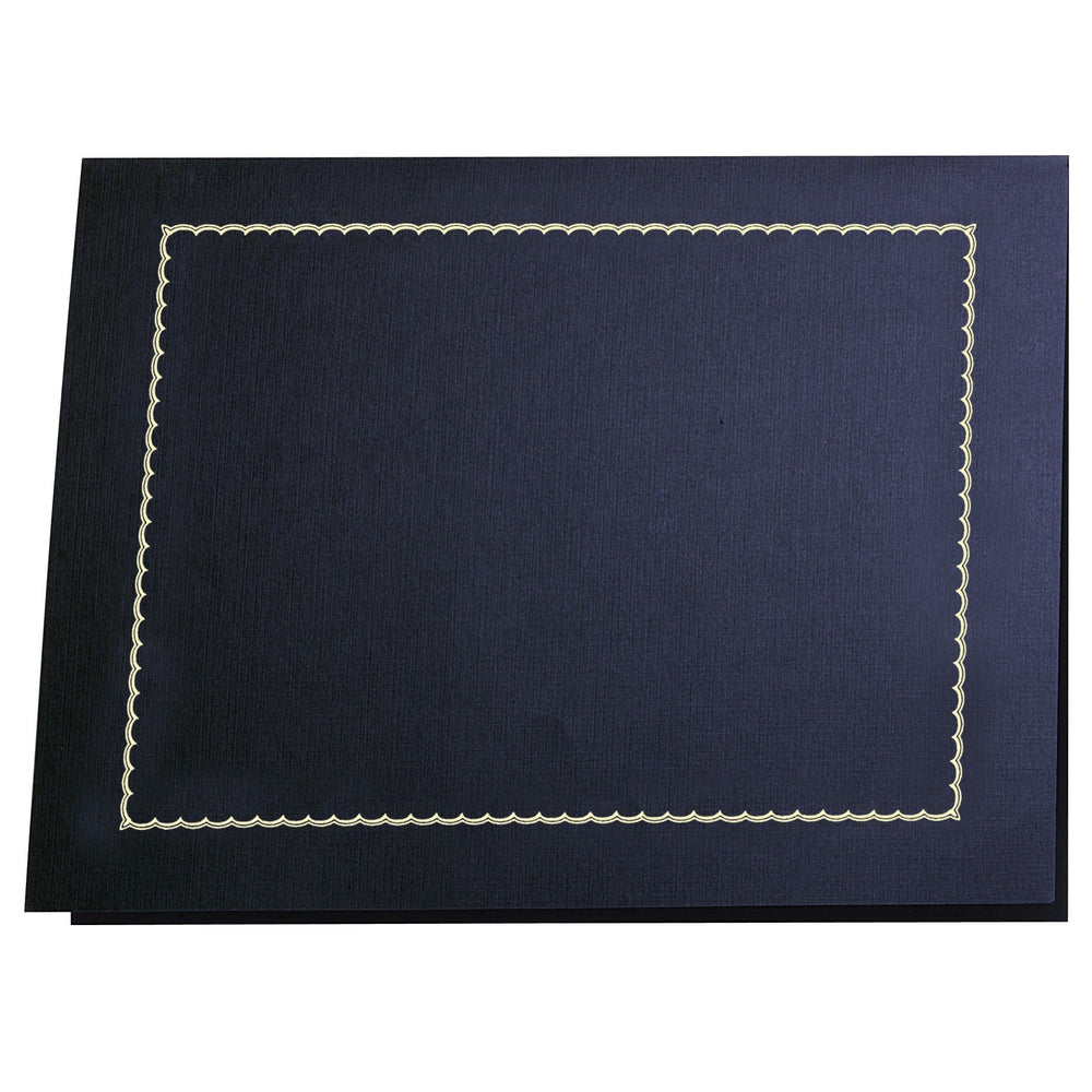 St. James Classic Certificate Holders, Navy Linen, Gold Foil, 5 Pack