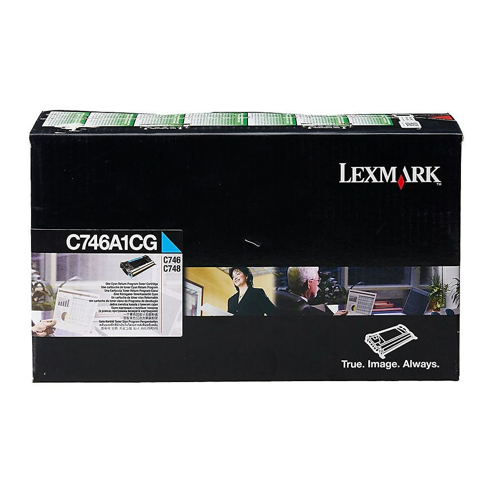 Cartouche de toner cyan à retourner Lexmark C746A1CG C746-C748