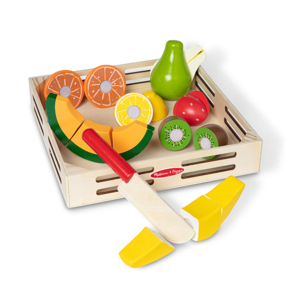 Melissa & Doug Wooden Play Food Cutting Fruit Set