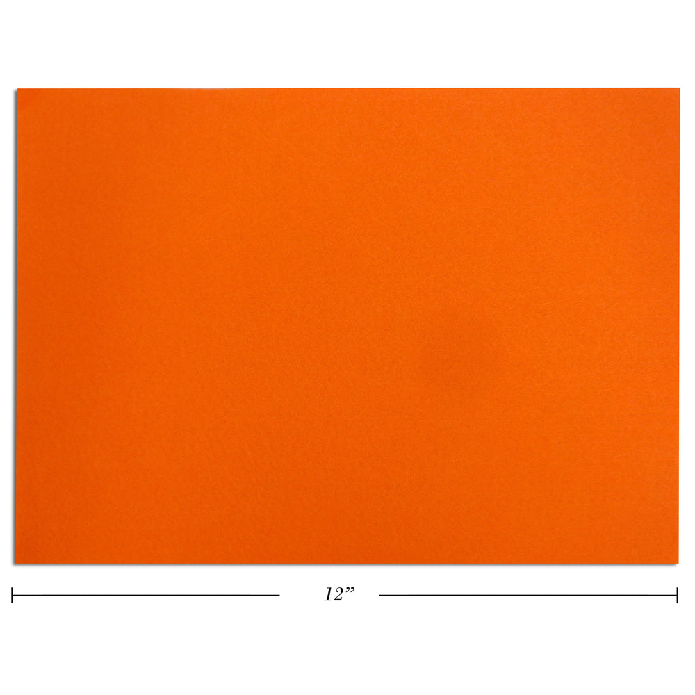 Feuilles de feutre Selectum - 23 cm de large x 30 cm de long - Orange - Paquet de 10