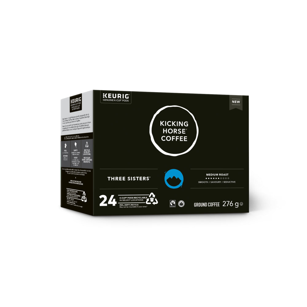 Capsules de café Kicking Horse Coffee K-Cup - Three Sisters, torréfaction moyenne - Paquet de 24