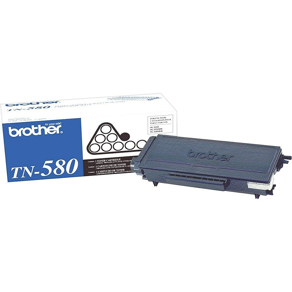 Brother TN580 Black Toner Cartridge, High Yield (TN580)