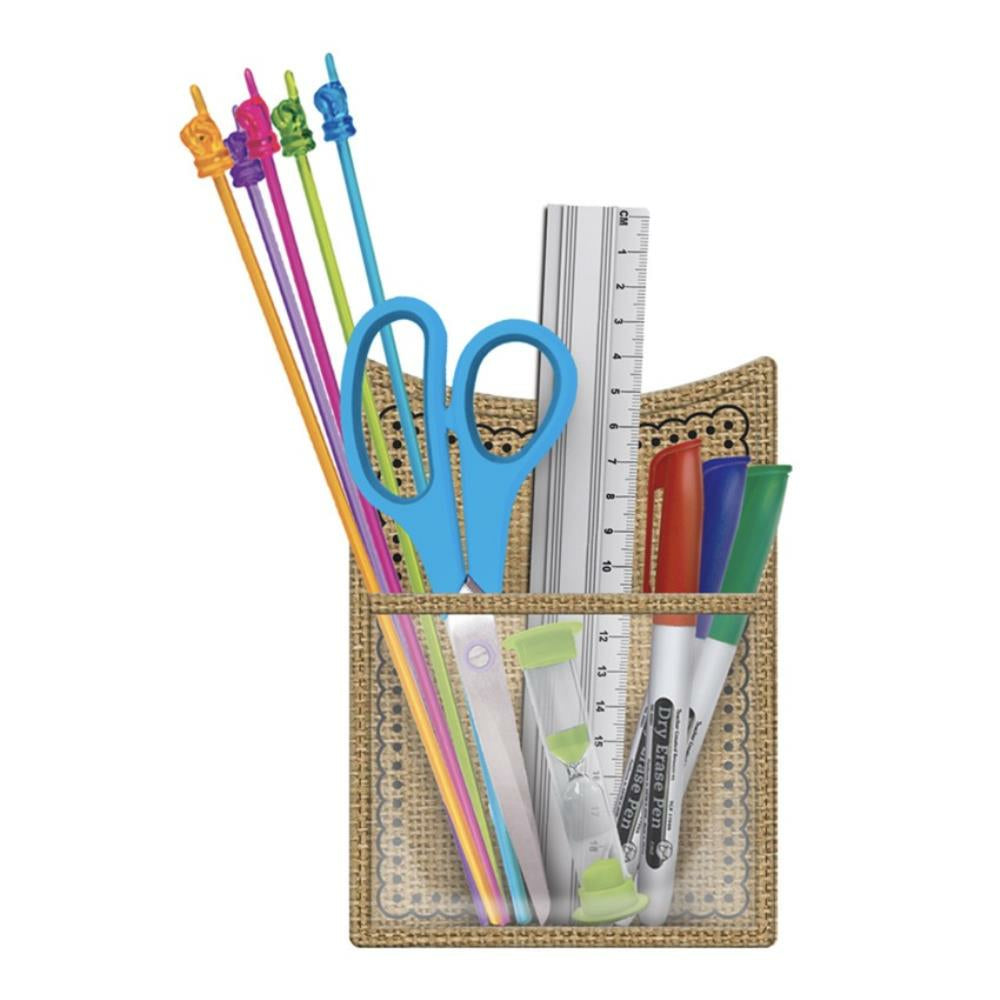 Pochette de rangement magnétique en toile de jute