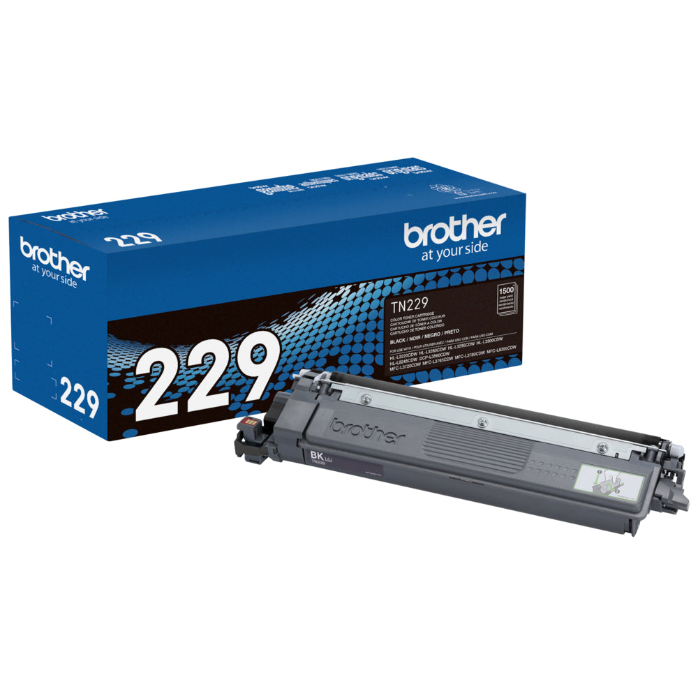Brother TN229BK Genuine Toner Cartridge - Standard Yield - Black