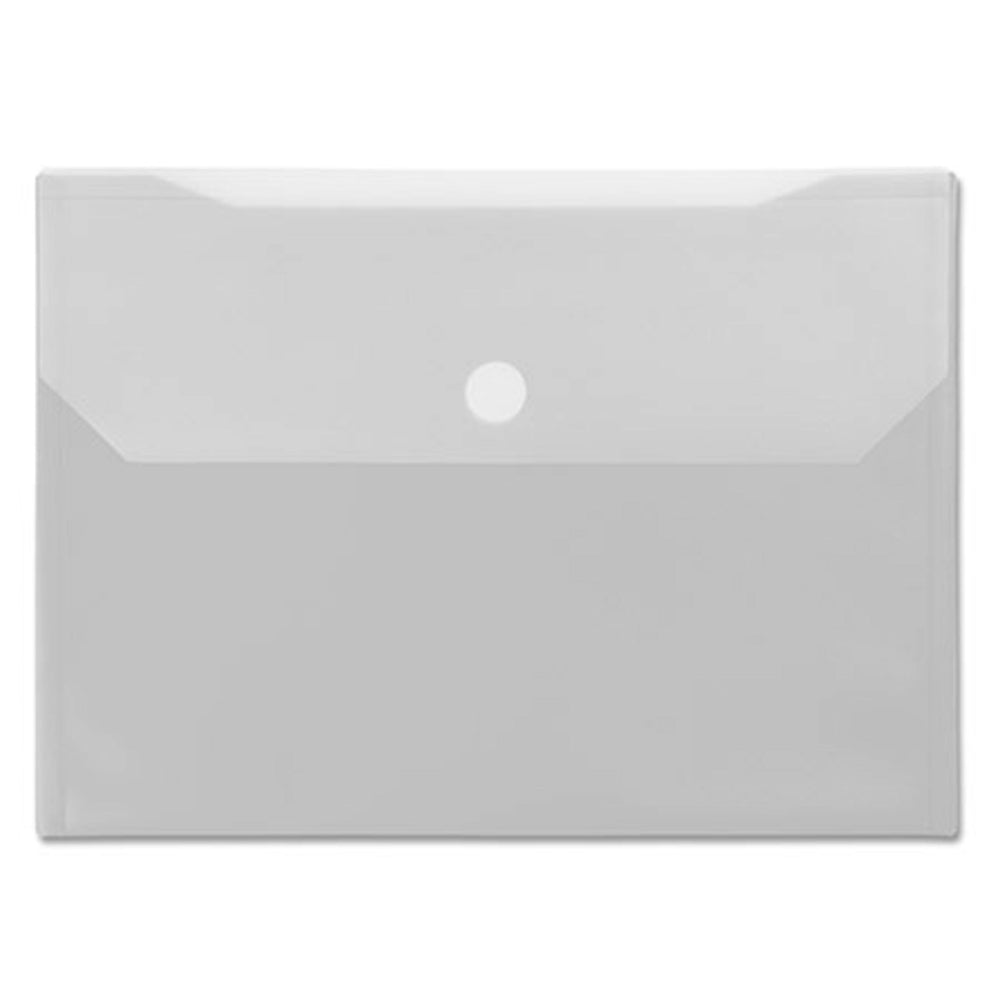 Winnable Velcro Closure Side Opening Poly Envelope, 2 Pockets, Letter Size, Clear