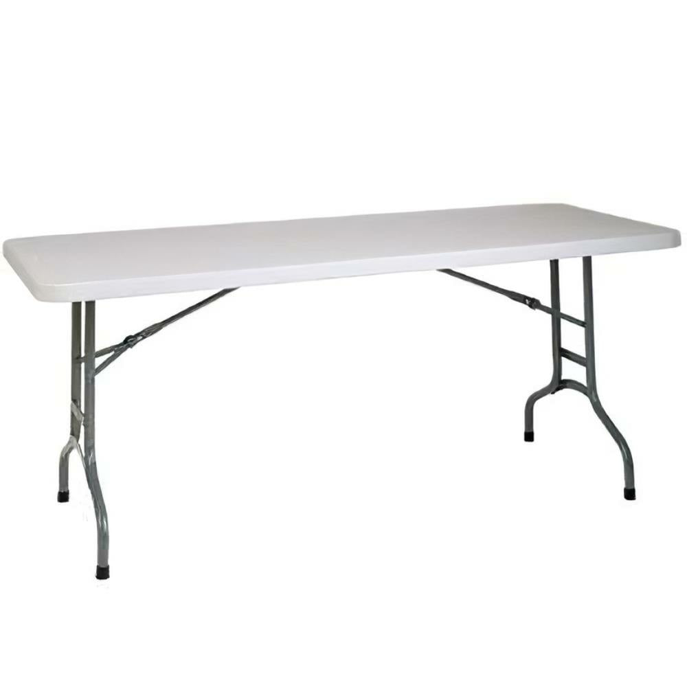 Table pliante rectangulaire en résine gris clair