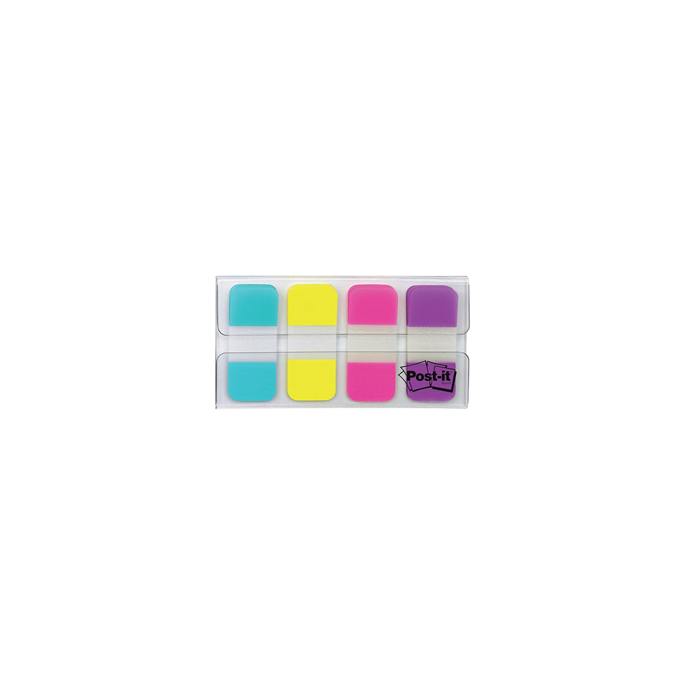 Post-it Tabs - 0.625 in W x 1.5 in H (15.8 mm W x 38.1 mm H) - 4 Colours - 40 Pack