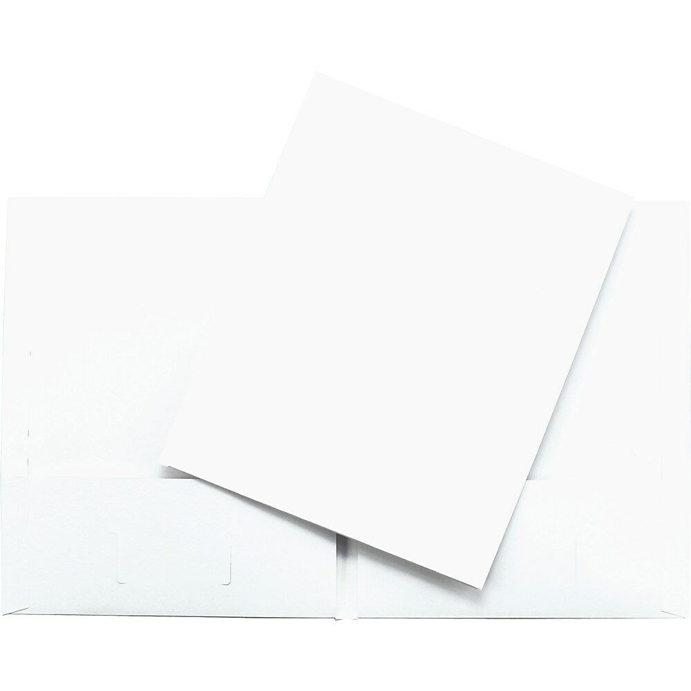 Hilroy Twin Pocket Portfolio - Letter-Size - White