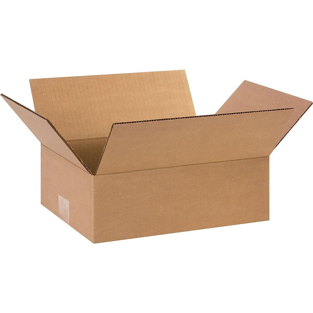 Staples Corrugated Shipping Box - 12" L x 9" W x 4" H - Kraft - 25 Pack