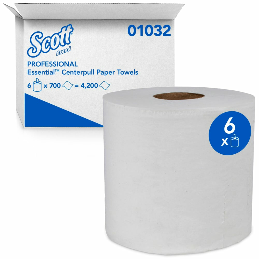 Serviettes Scott Essential à tirage central - Lot de 6