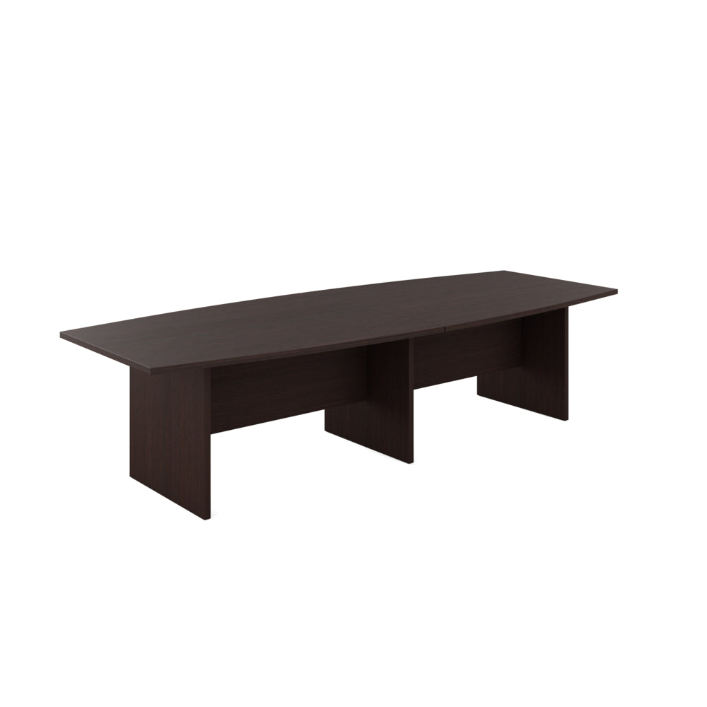 Table de conférence Newland 120" en forme de bateau - Marron foncé