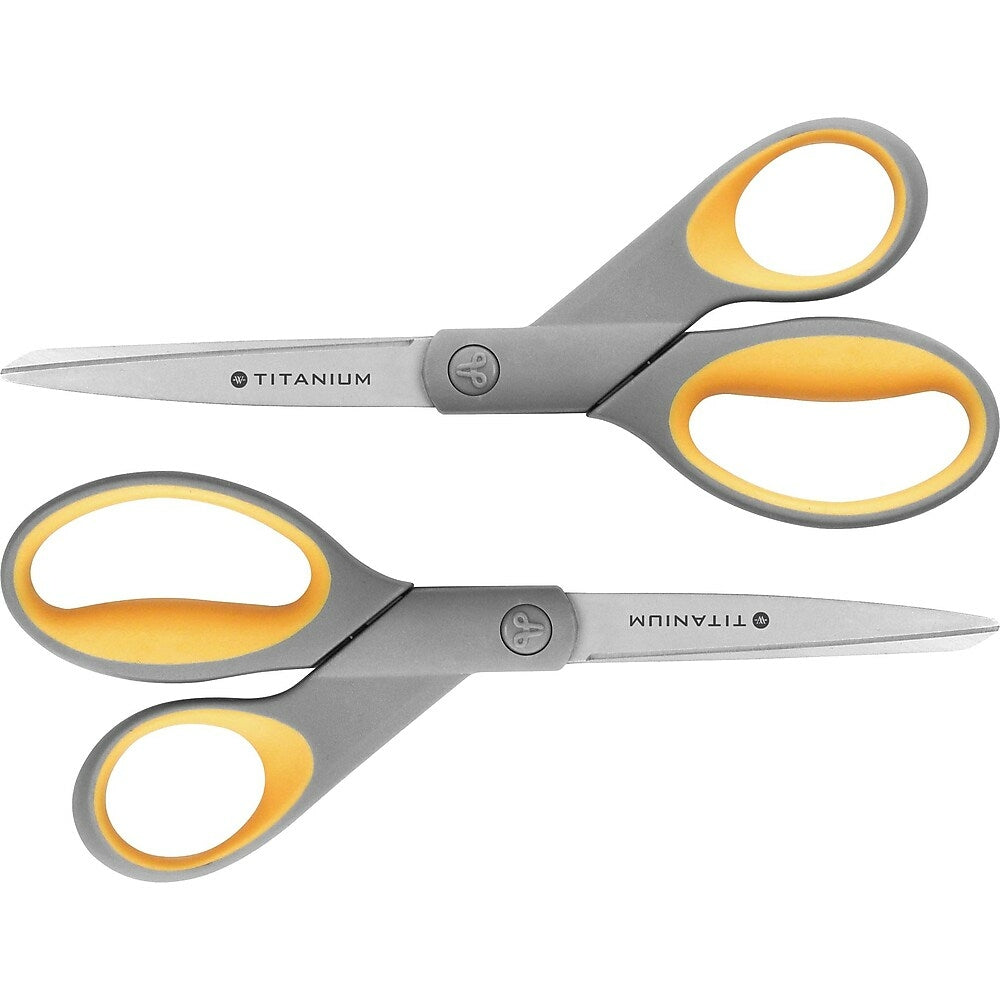 Westcott 8" Titanium Bonded Pointed Scissors, 2 pack