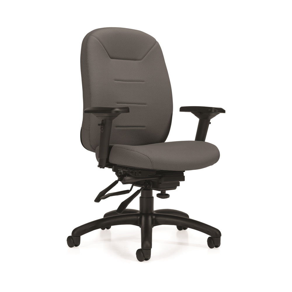 Fauteuil multi-bascules OfficesToGo ErgoComfort à dossier haut - Gris