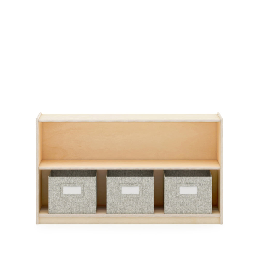 Rangement ouvert Guidecraft EdQ Essentials 24 po à 2 étagères - Naturel