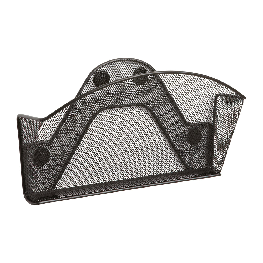 Safco Magnetic Mesh Pocket File - Letter Size - Black Onyx