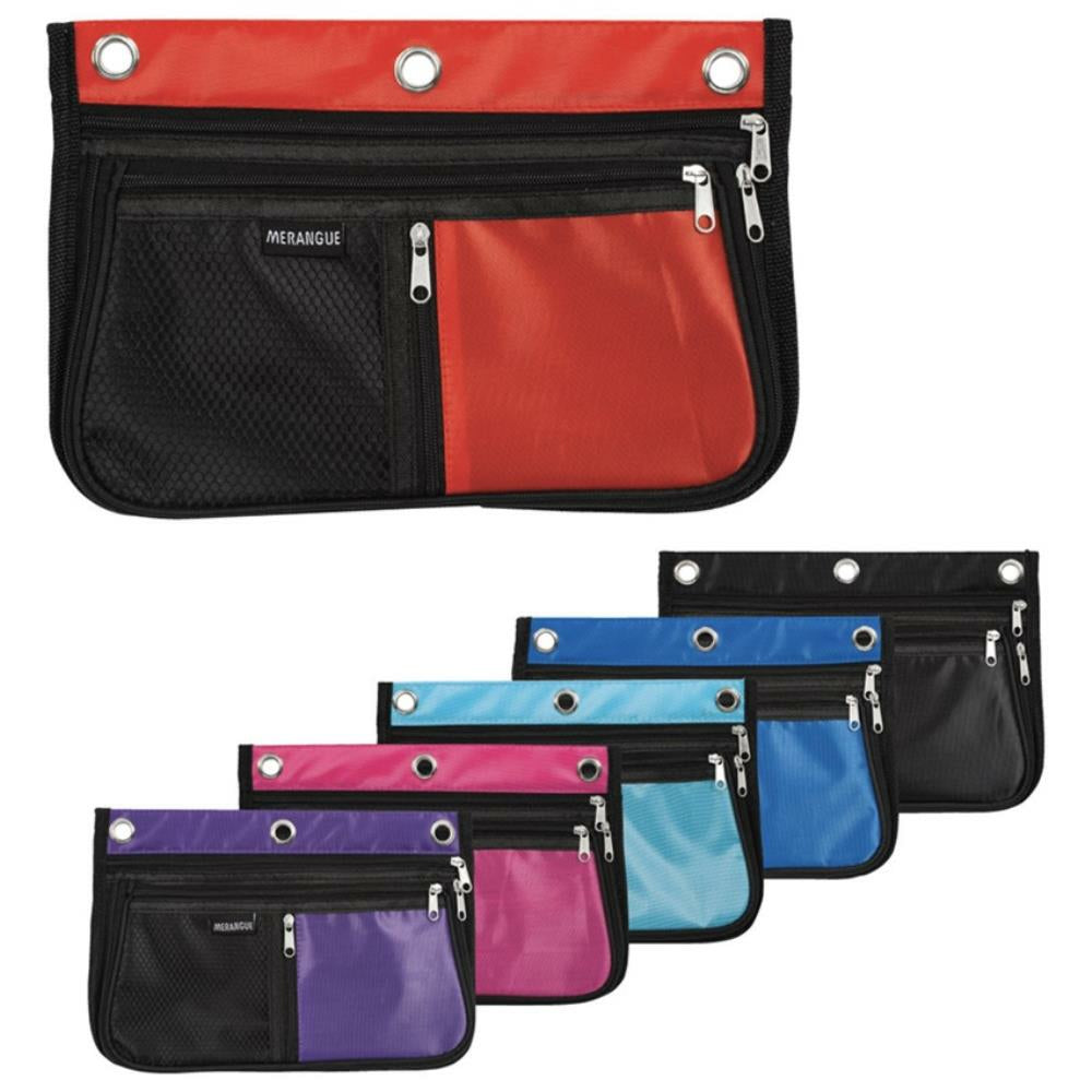 Pochette de reliure extensible à 3 anneaux avec soufflet, couleurs assorties.