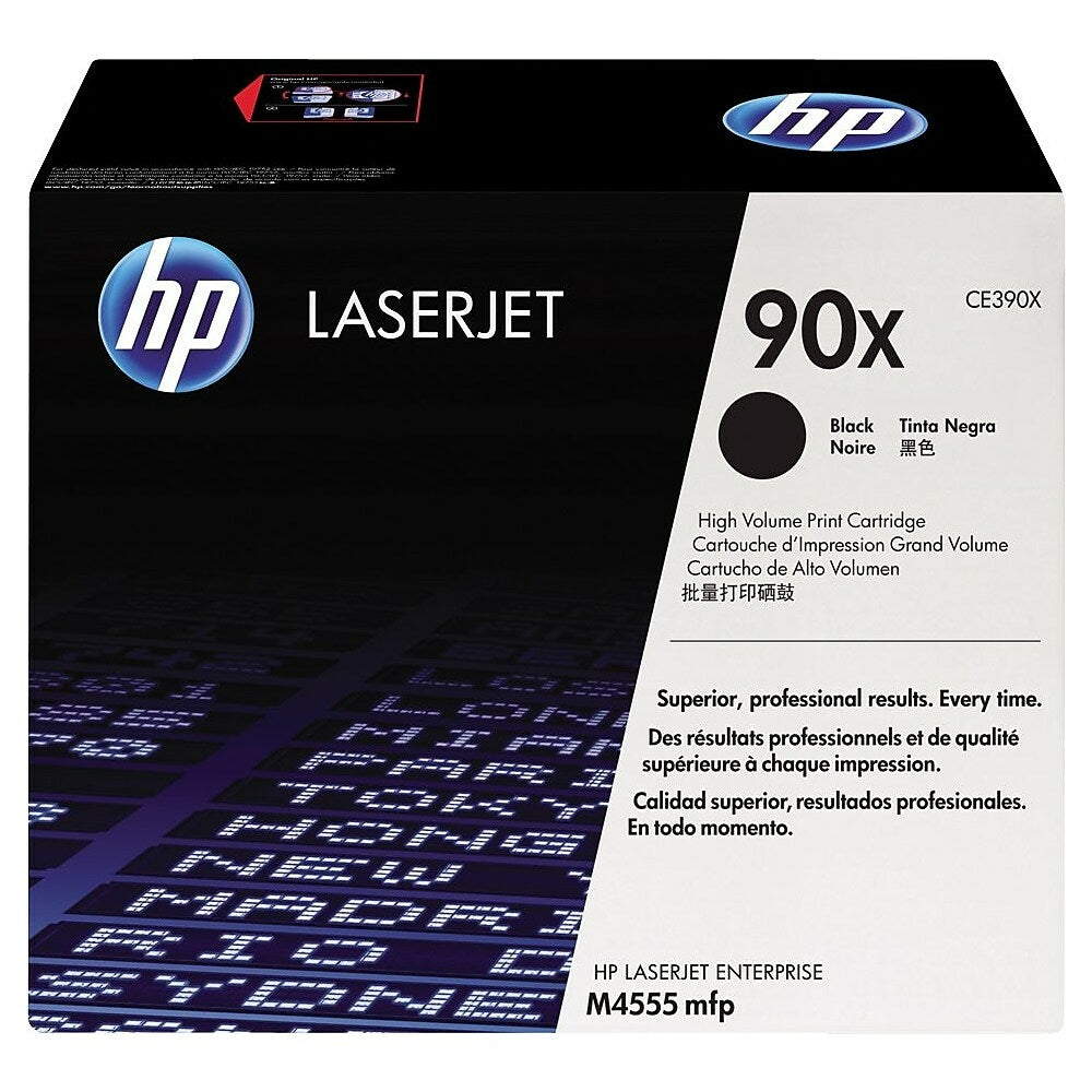 Cartouche de toner noir HP 90X (CE390X) LaserJet d'origine à haut rendement