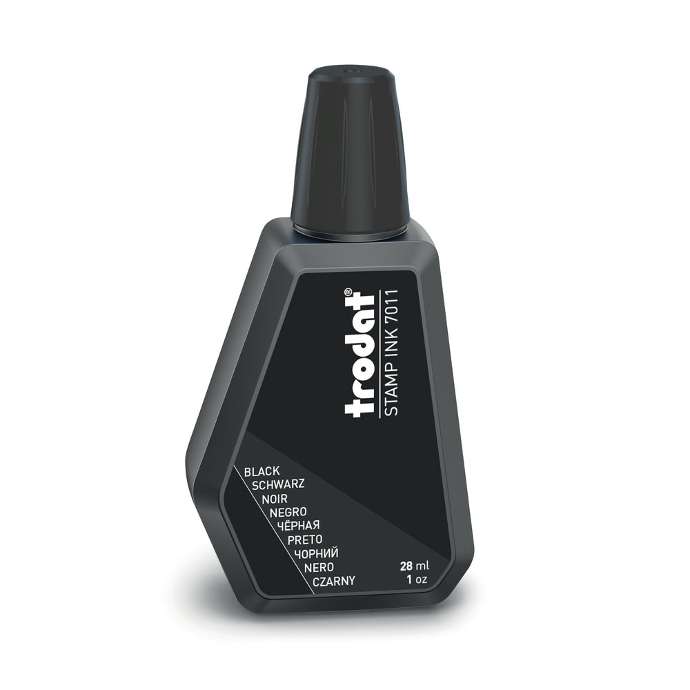 Encre pour tampon encreur Trodat 7011 Premium - Flacon de 28 ml - Noir