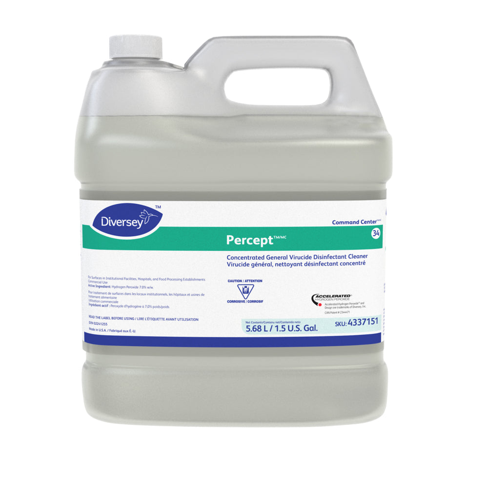 Nettoyant désinfectant Diversey PerCept - 5,67 L - Lot de 2