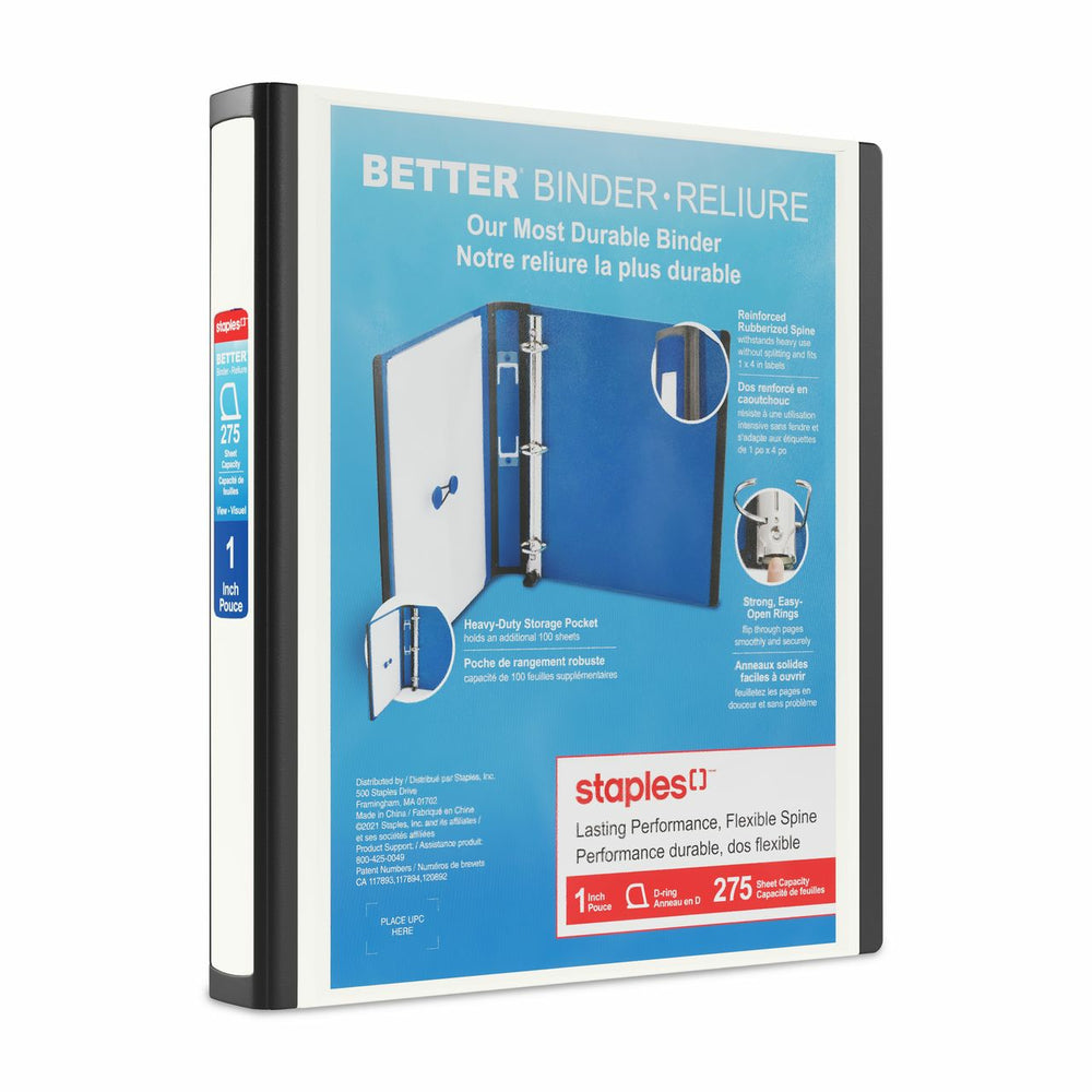 Staples Better Binder - 1" - White