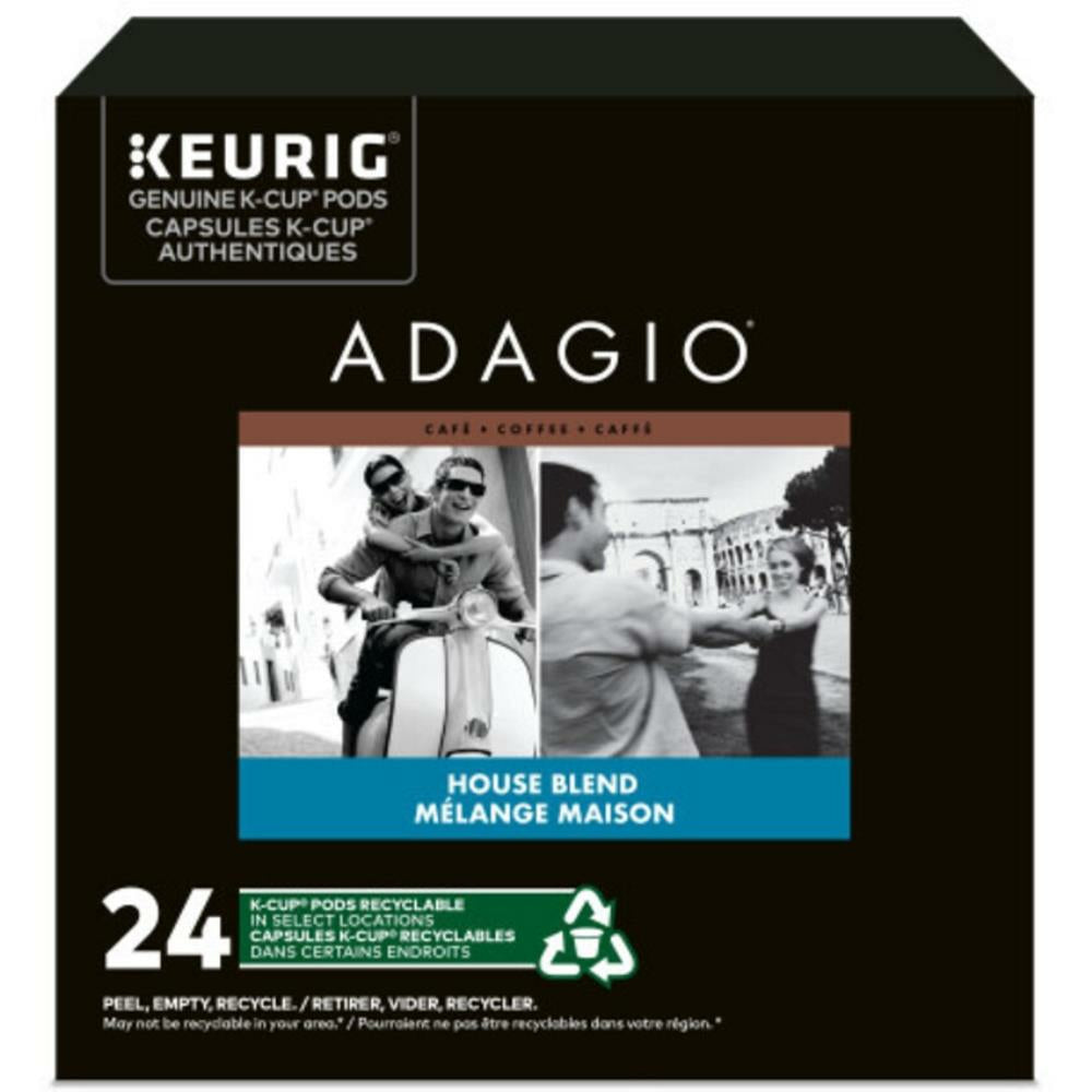 Capsules K-Cup de café Adagio House Blend - Torréfaction moyenne - Paquet de 24