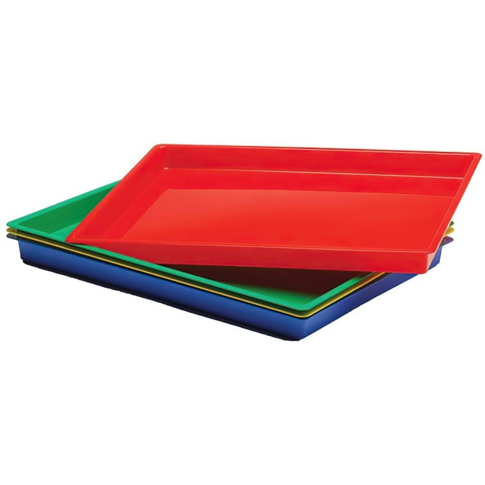 Plateaux de jeu Constructive Playthings, 40,38 x 30,5 cm, couleurs assorties, lot de 4