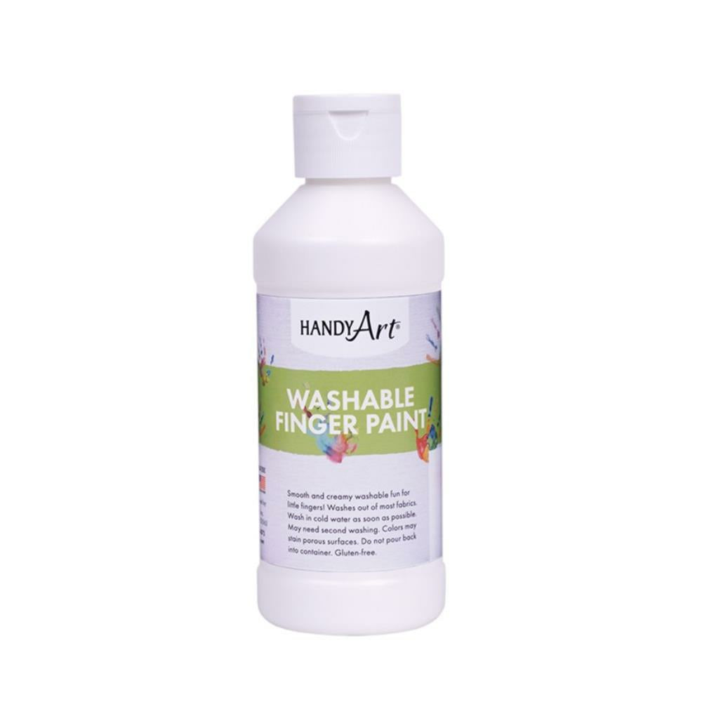 Handy Art Washable Finger Paint, White, 236ml
