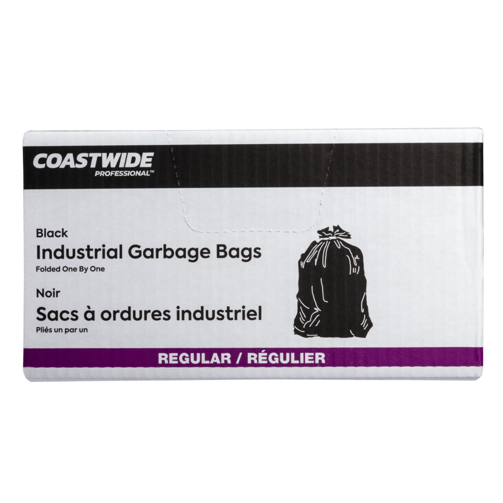 Sacs poubelle professionnels Coastwide - Utilitaires - 50,8 cm (l) x 55,9 cm (L) - Noir - Paquet de 500