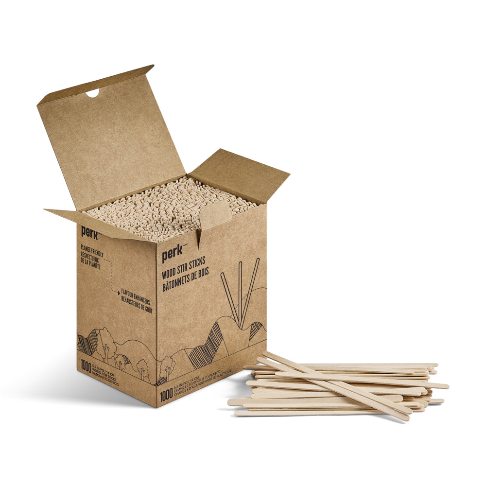 Perk Wooden Stir Sticks - 1000 Pack