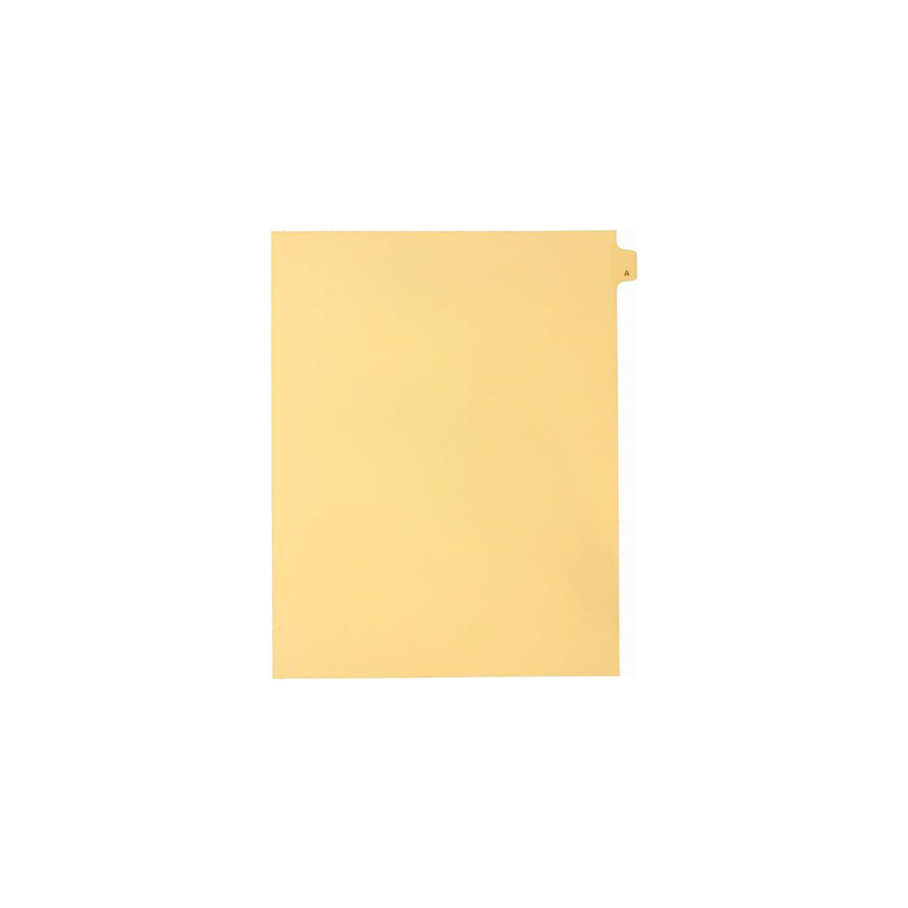 Sterling Alpha Singles Tabs, Letter A, Buff, Letter Size, 1/26th Cut, 25/pk
