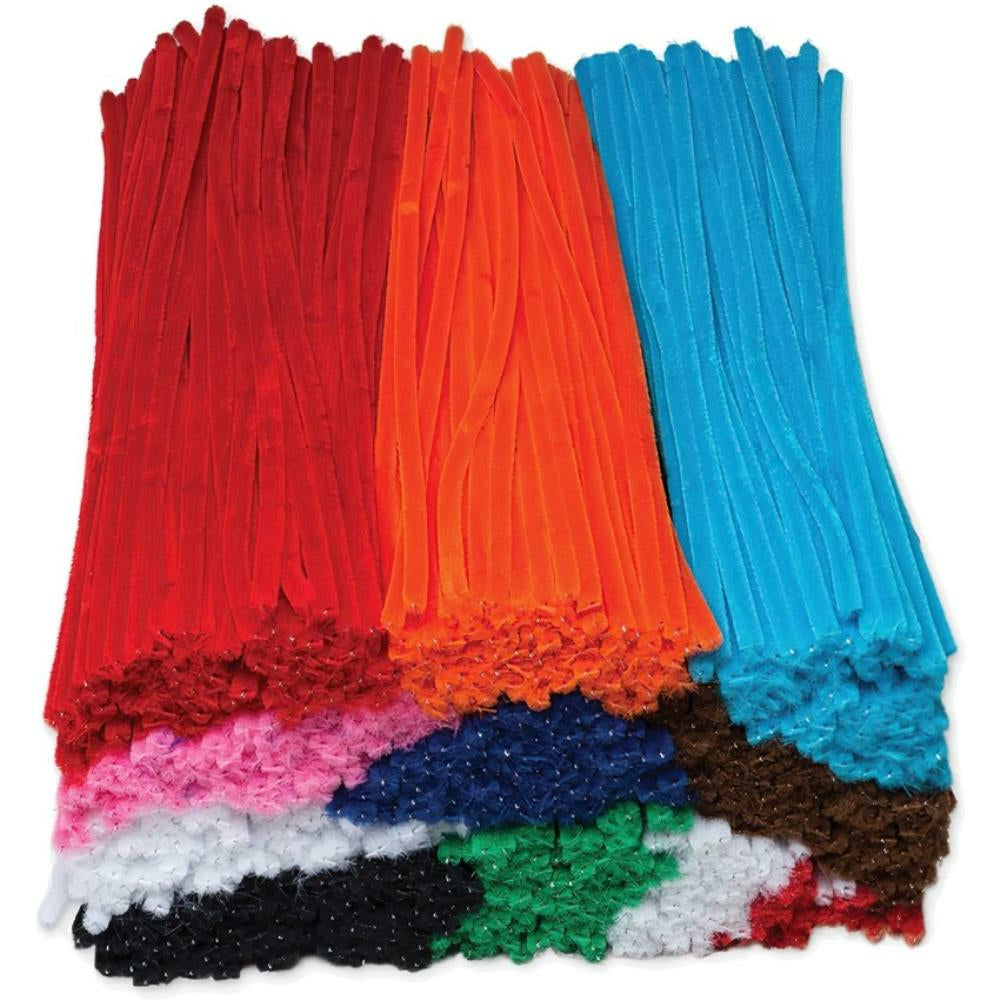 Creativity Street Jumbo Stems Classroom Pack, Assorted Colours, 12" x 6 mm, 1000/pkg