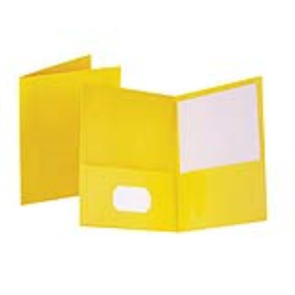 Oxford Twin Pocket Folder - Yellow - 6 Pack