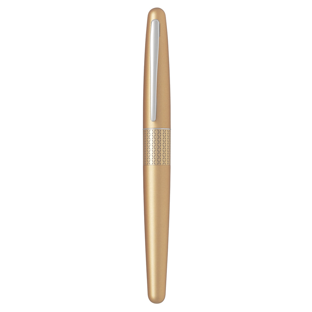 Pilot Fountain Pen with Gold Matte Finish - Stainless Steel Medim Nib - Black
