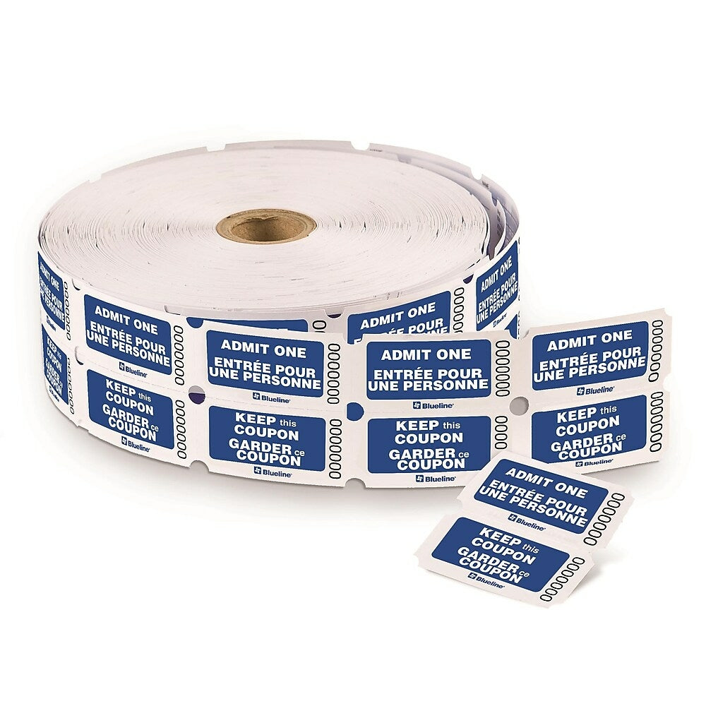 Billets « Admit One » avec coupon, 1 000 $/rouleau
