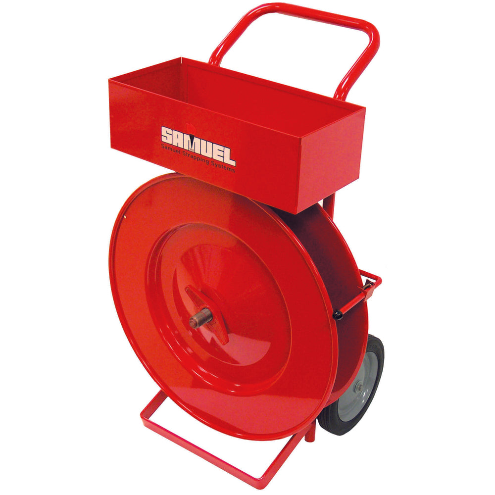 Distributeur de chariots de cerclage avec plateau Samuel Packaging Systems