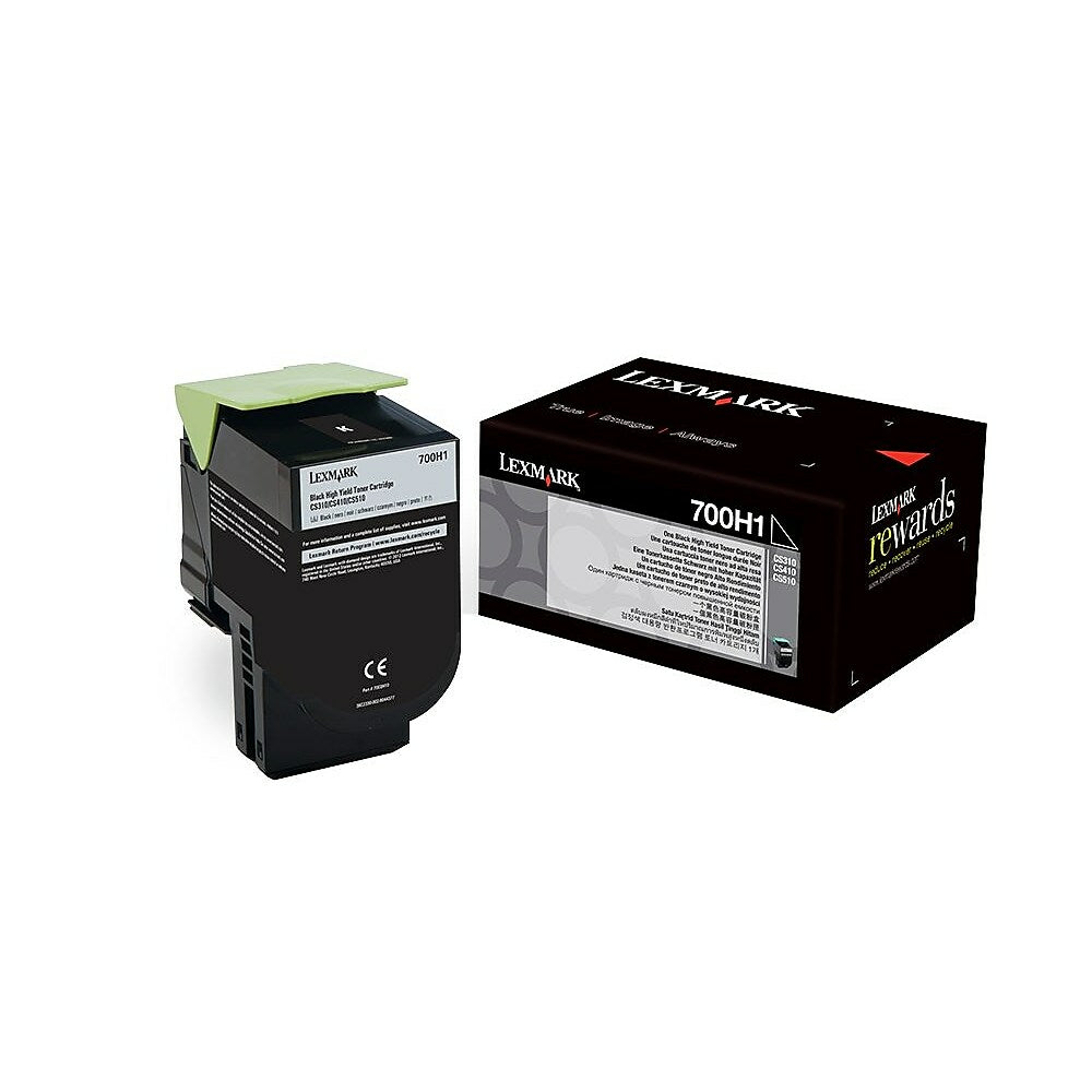 Lexmark 700H1 High Yield Toner Cartridge - Laser - High Yield - OEM - Black - (70C0H10)