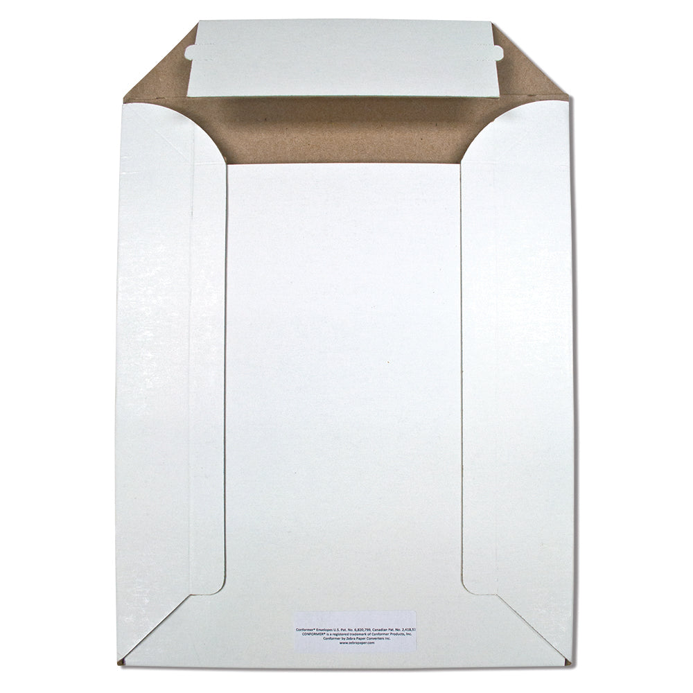 SPC Z Plus Rigid Expandable Mailers - 14PT - 10-1/2" x 12-3/4" - White - 250 Pack