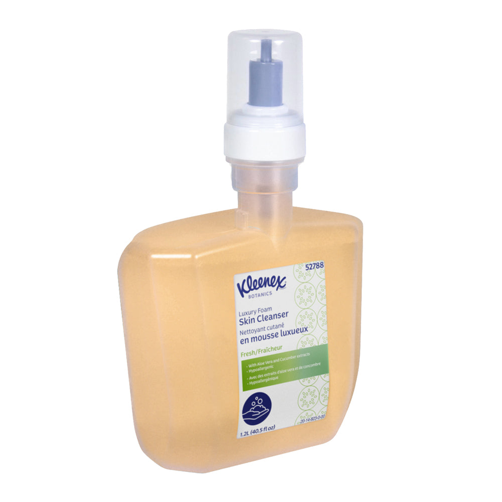 Mousse nettoyante luxueuse pour la peau Kleenex Botanics - Jaune - Parfum frais - 1,2 L