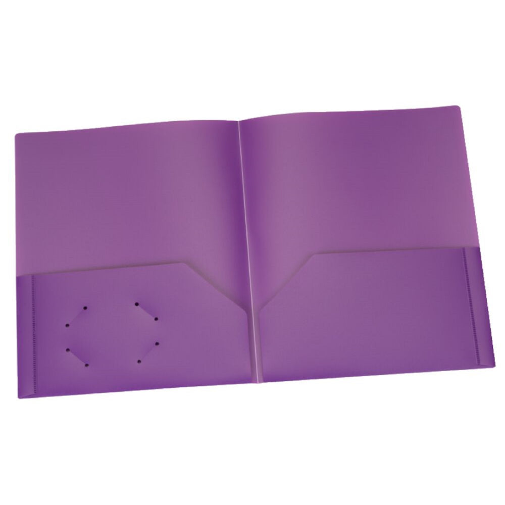 Chemises Oxford Poly à deux pochettes - Format lettre - Violet - Paquet de 25