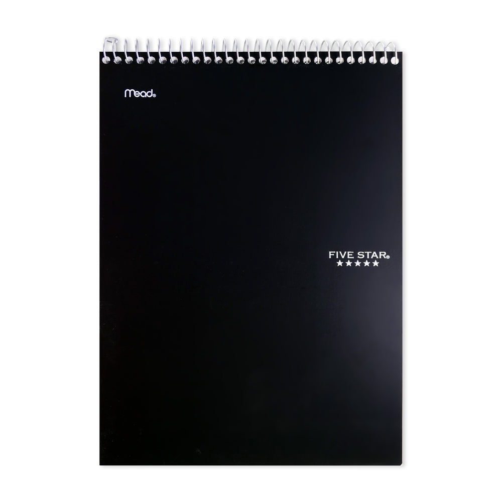 Cahier Five Star à reliure supérieure, 1 sujet - 200 pages - 28 x 21 cm - Noir