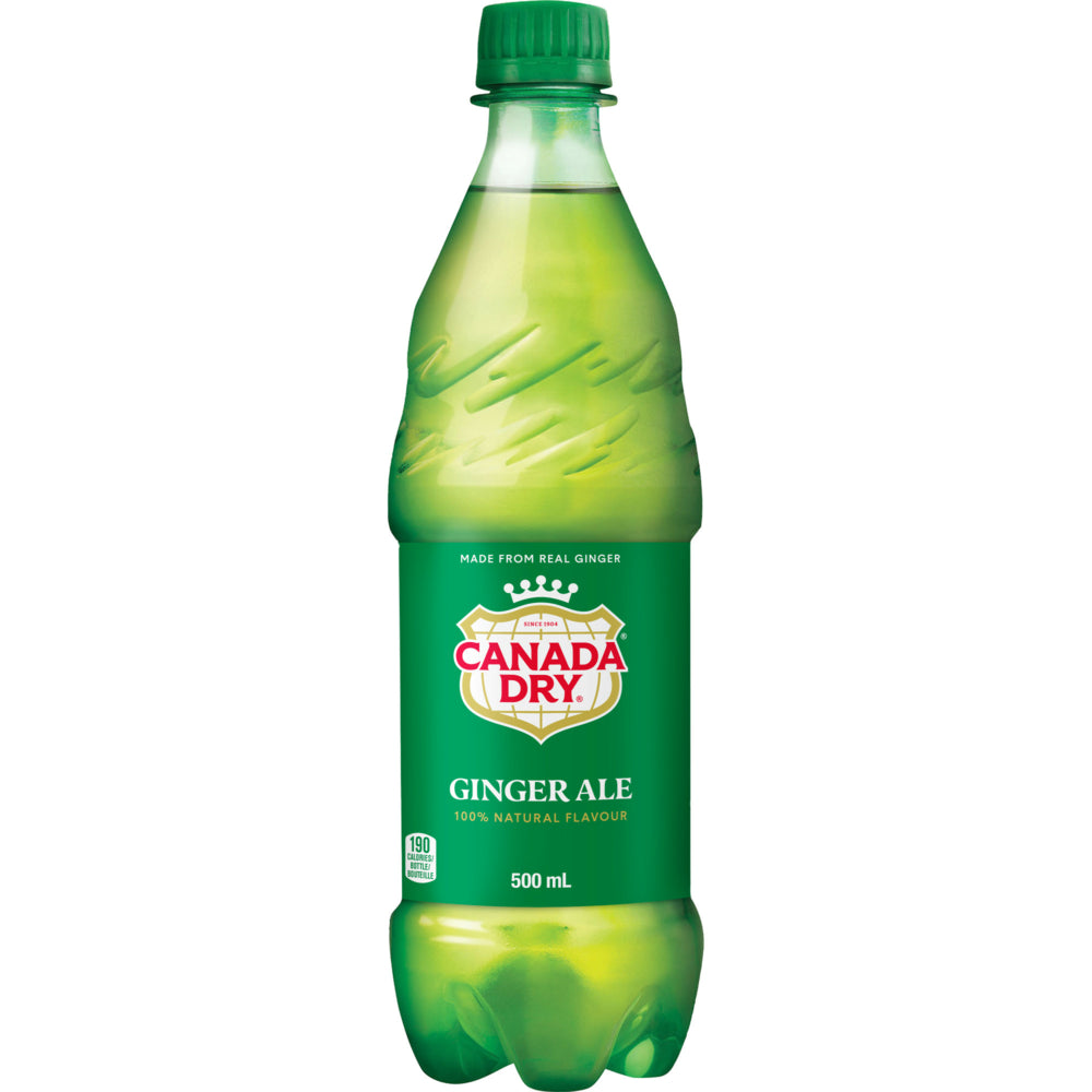 Canada Dry Ginger Ale Bottles - 500mL - 24 Pack