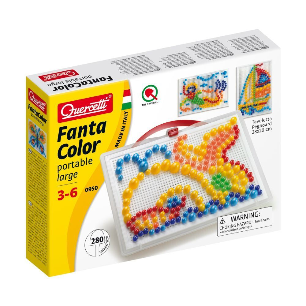 Ensemble de panneaux perforés portables Quercetti FantaColour - 280 pièces