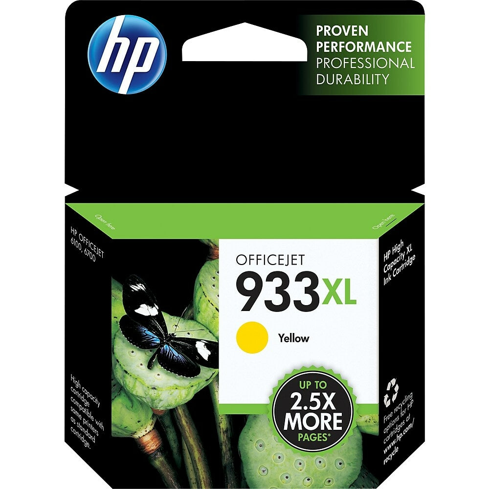 Cartouche d'encre jaune HP 933XL à haut rendement (CN056AN)